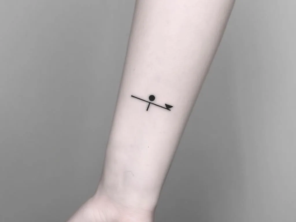Balance — Geometric Fine Line Tattoo, Harmony of Ink Homburg (Saar)