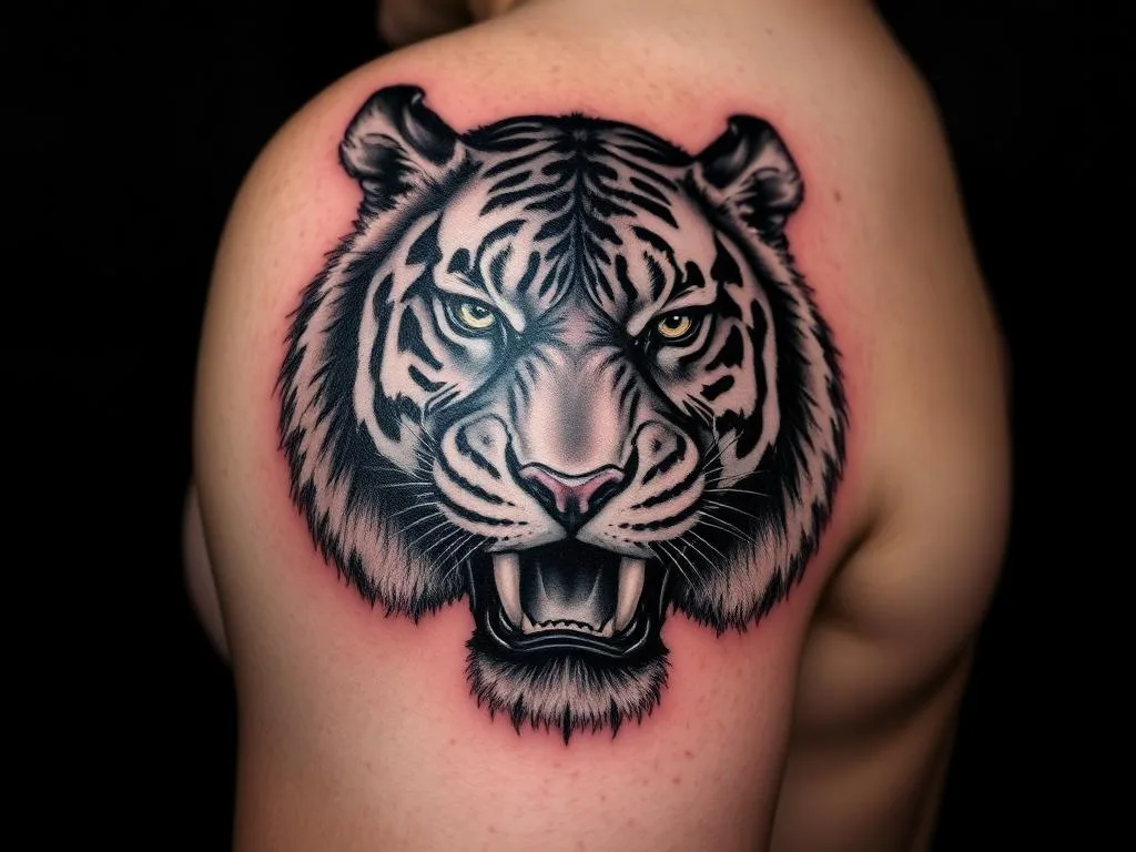 Tiger — Realism · Black & Grey Tattoo, Harmony of Ink Homburg (Saar)