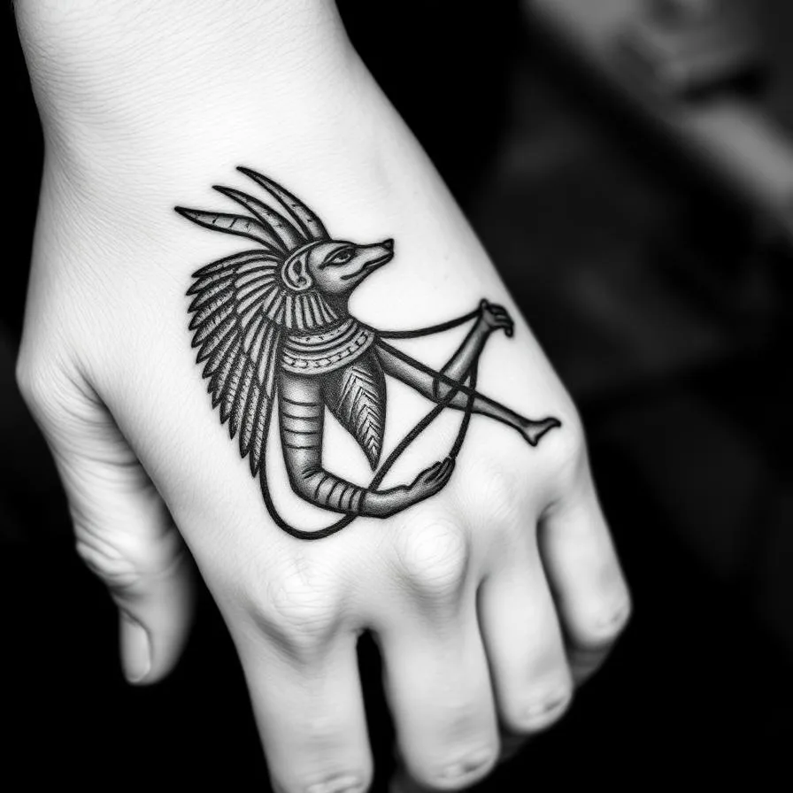 Anubis — Hand Tattoo Tattoo, Harmony of Ink Homburg (Saar)
